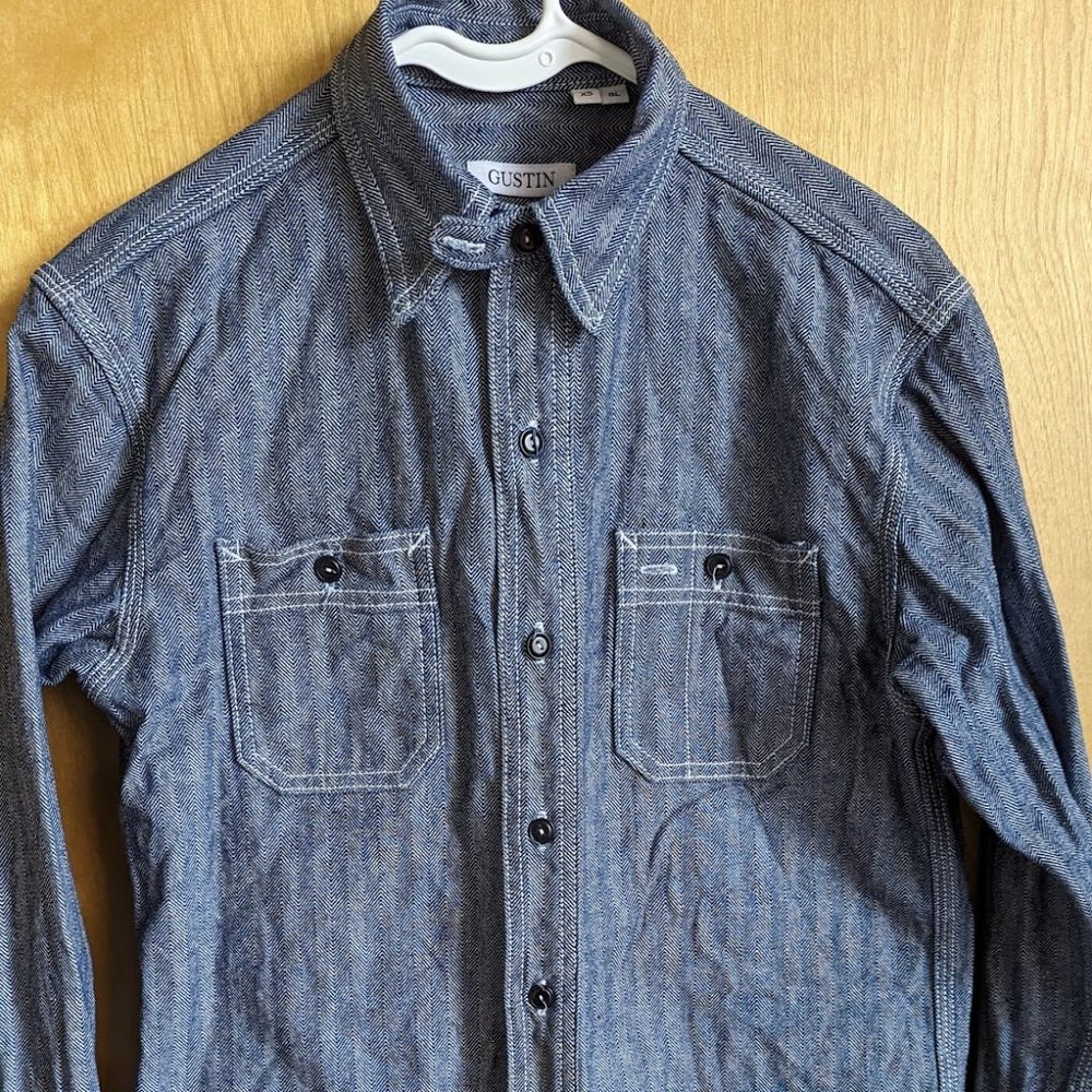 Gustin Herringbone Workshirt XS slim